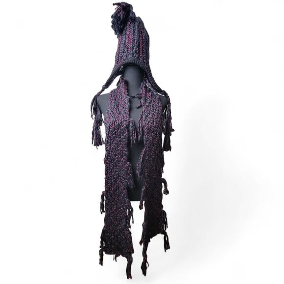 Steve Madden Accessories - Steve Madden Open Knit Scarf and Beanie Women's Gorpcore Whimsigoth Winter Boho